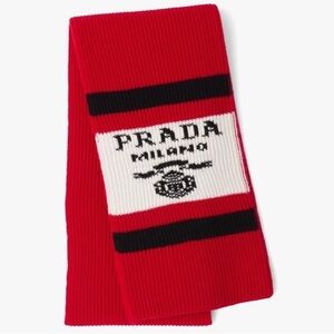 Prada Cashmere Logo Scarf